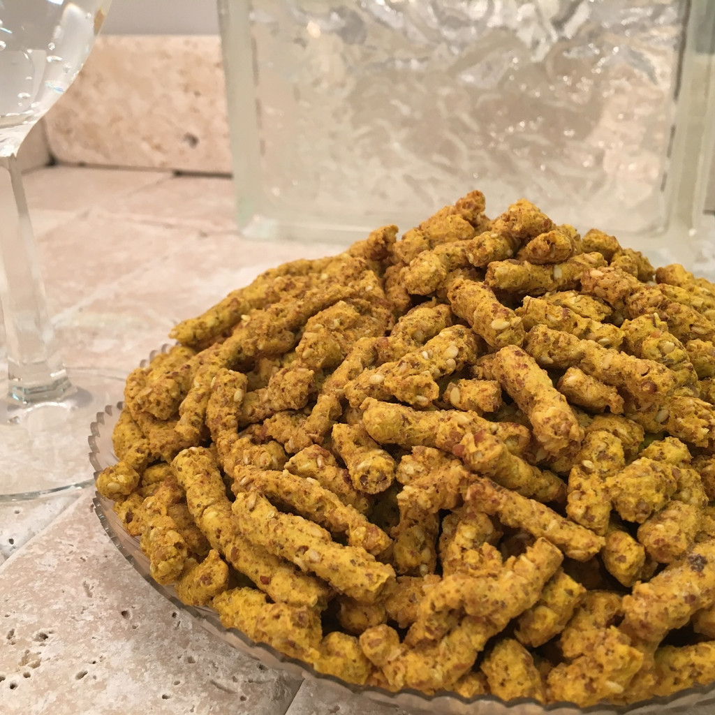 Sesame Sticks (Salted or Garlic Flavor), Bulk 3 lb. Box