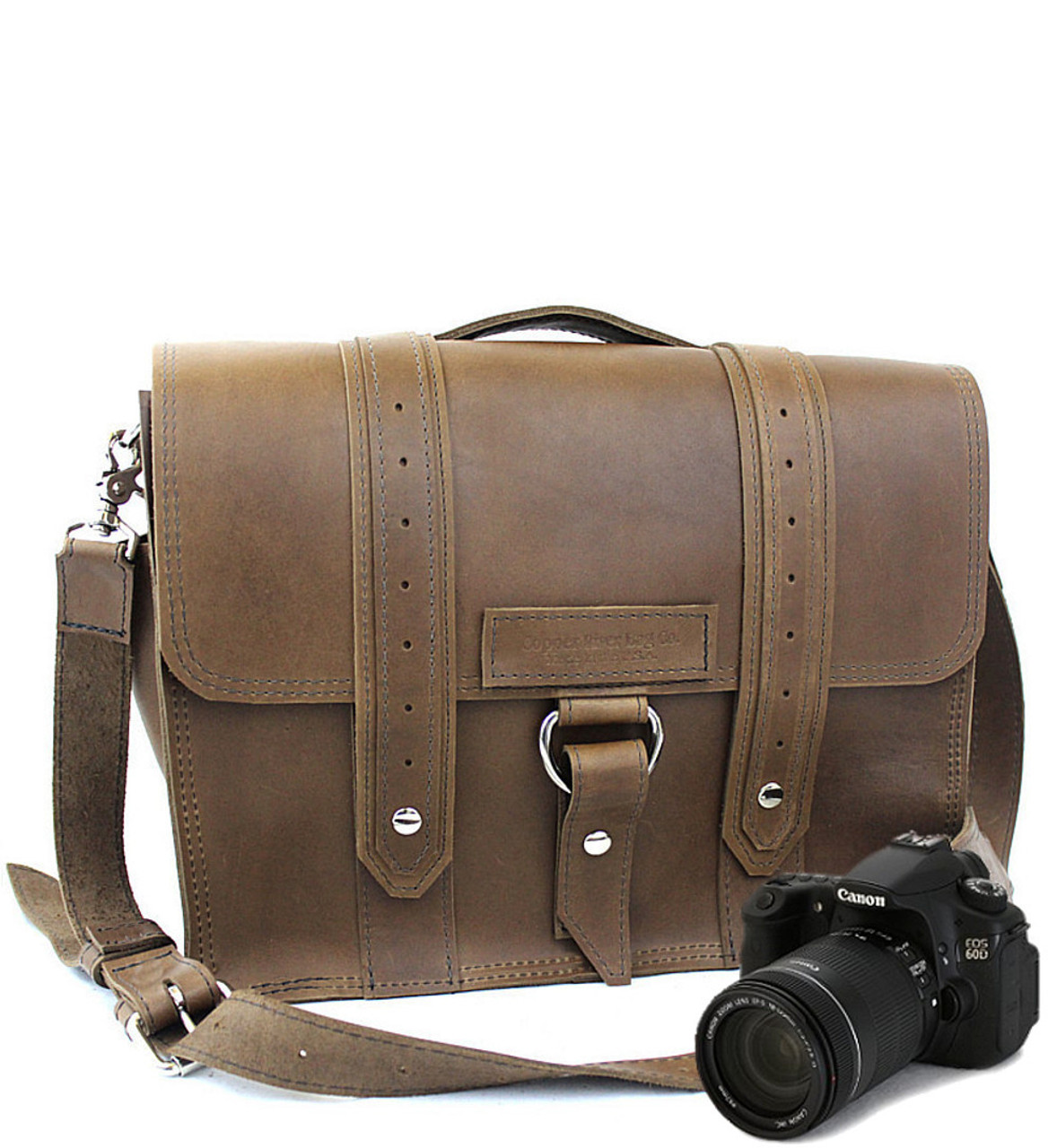 15 inch Sonoma Leather Camera Bag - Copper River Bag Co – Made in USA