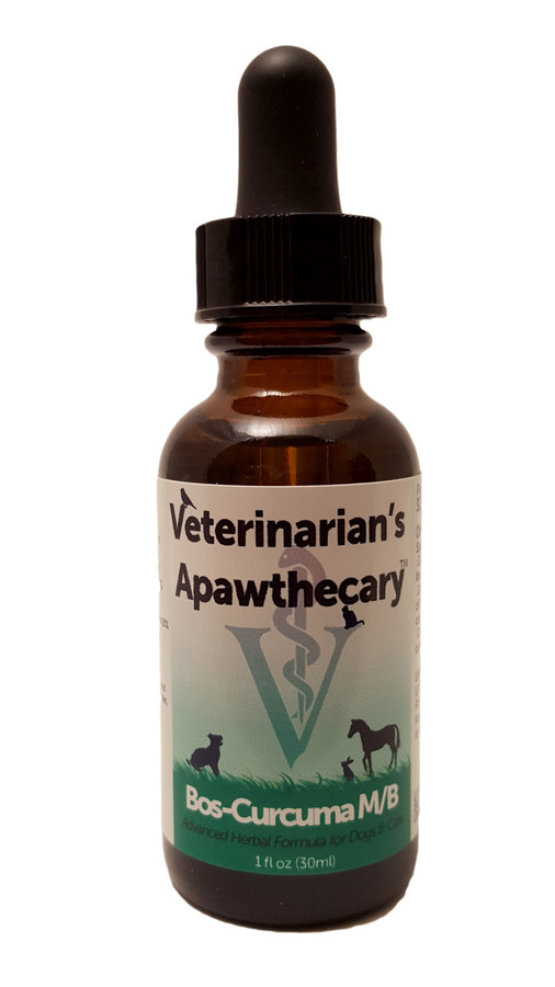Bos-Curcuma joint relief formula for dogs and cats, by Veterinarian's Apawthecary.