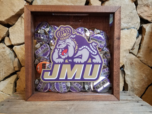 Shadow Box with Full Dog on JMU Slant Shadow Box with Full Dog on JMU Slant