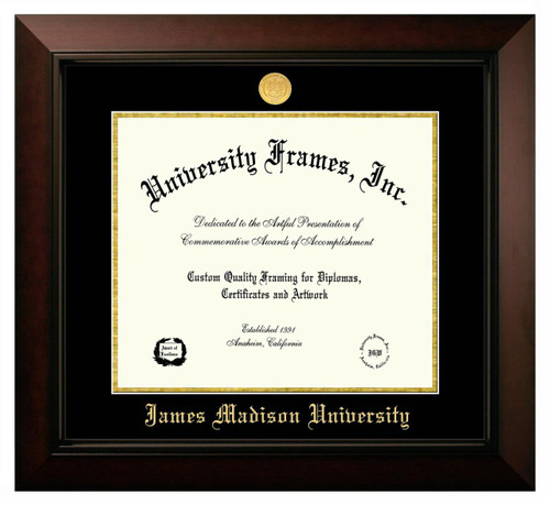 JMU Legacy Diploma Frame with Gold Medallion JMU Legacy Diploma Frame with Gold Medallion