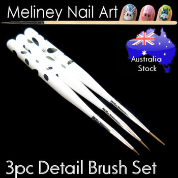 3pc nail art detail brush set 3pc nail art detail brush set