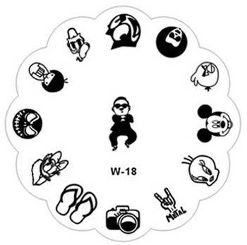 Cartoon 3 Image Plate W-18 Cartoon 3 Image Plate W-18