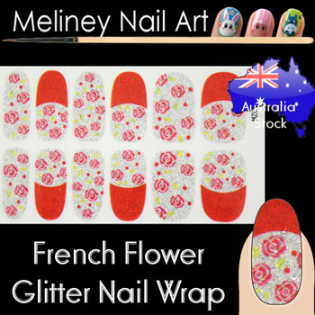 french rose glitter nail wraps french rose glitter nail wraps