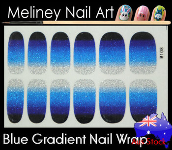 gradient blue nail wrap gradient blue nail wrap