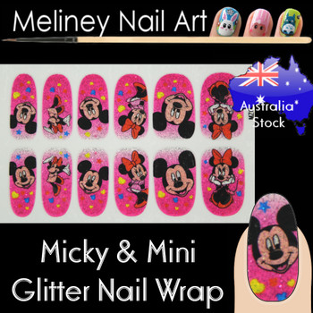Micky mouse nail wraps Micky mouse nail wraps