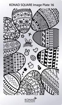 Konad Square Image Plate 16 easter eggs Konad Square Image Plate 16 easter eggs