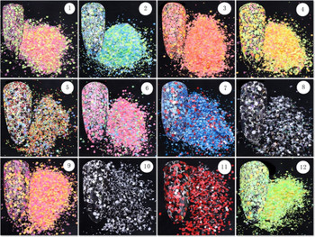 Hex series nail art confetti Hex series nail art confetti