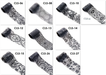 Black lace nail foils Set Black lace nail foils Set