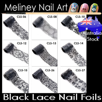 Black lace nail foils Set Black lace nail foils Set