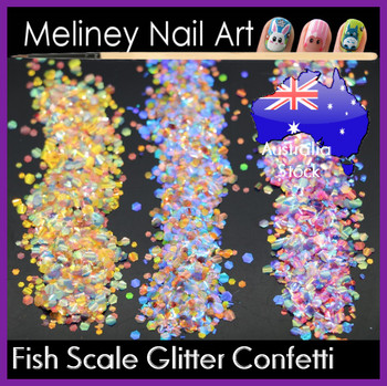 Mermaid Fish Scale hexagon confetti Mermaid Fish Scale hexagon confetti