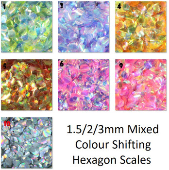Mermaid Fish Scale hexagon confetti Mermaid Fish Scale hexagon confetti
