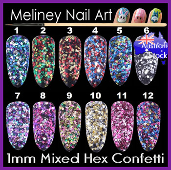 mixed colour hex confetti mixed colour hex confetti
