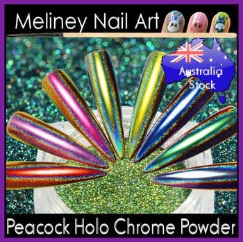 Peacock Holographic Chrome Powder Peacock Holographic Chrome Powder