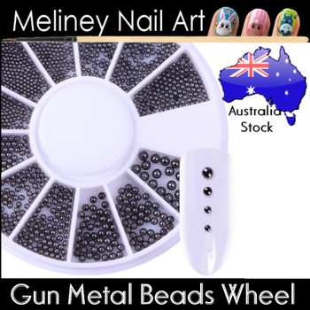 Gun Metal beads Wheel for nail art Gun Metal beads Wheel for nail art