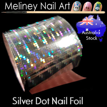 Silver Dot Nail Art Transfer Foil Silver Dot Nail Art Transfer Foil