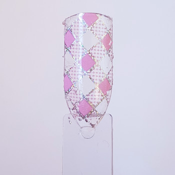 Pink Check Nail Foil Pink Check Nail Foil