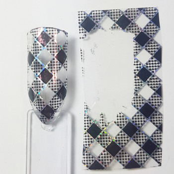Black Check Nail Art Transfer Foil Black Check Nail Art Transfer Foil