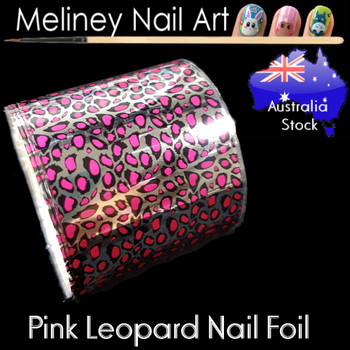 Pink Leopard Nail Art Transfer Foil Pink Leopard Nail Art Transfer Foil