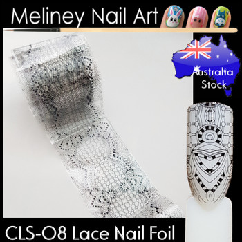 Black Lace Nail Transfer Foil - CLS08 Black Lace Nail Transfer Foil - CLS08