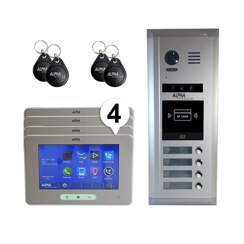 Kit iSimple video intercom 4 pushbuttons Touchscreen