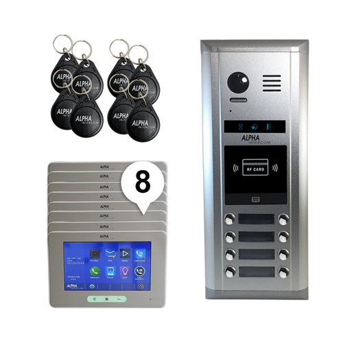 Kit 8 Bts iSimple video intercom Touchscreen