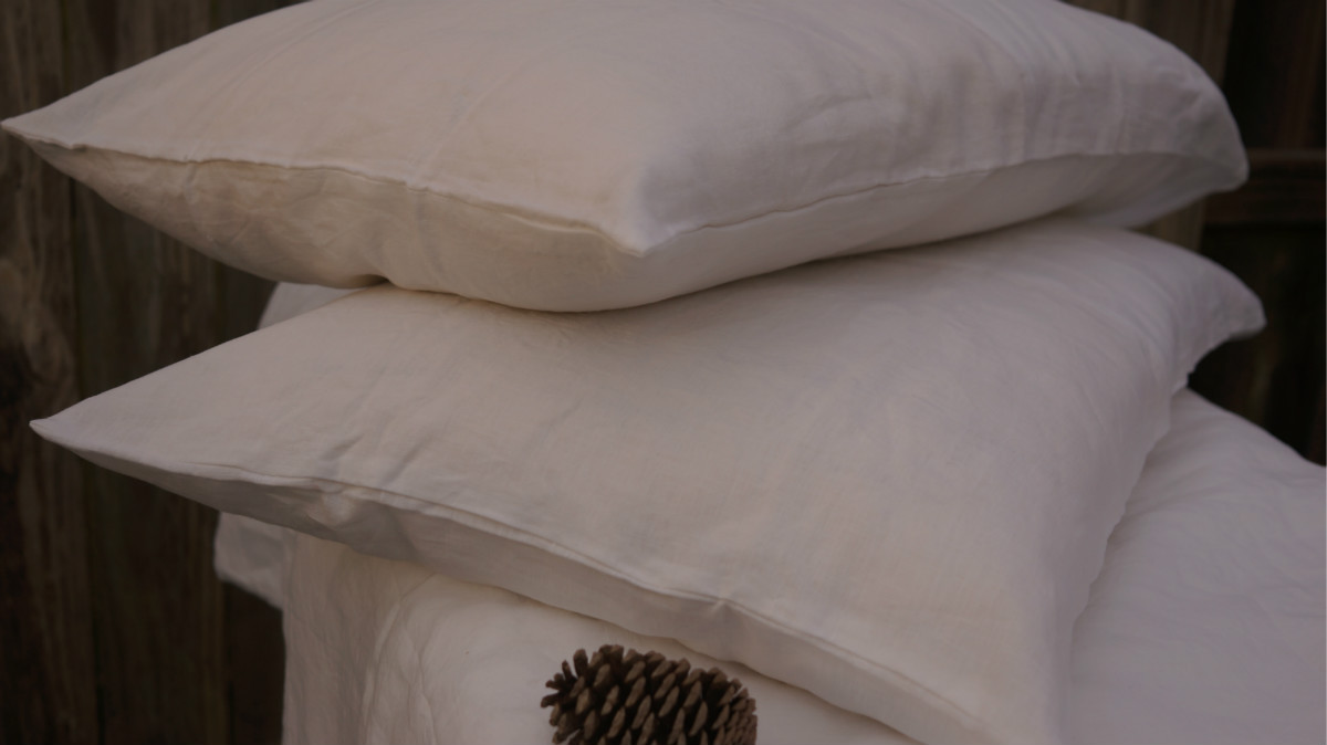 White Linen Euro Sham, Pillow Cases 16x16 to 28x 28, All Sizes