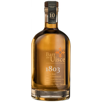 Barr an Uisce 1803 10 Year Old Single Malt Irish Whiskey 750ml Barr an Uisce 1803 10 Year Old Single Malt Irish Whiskey 750ml