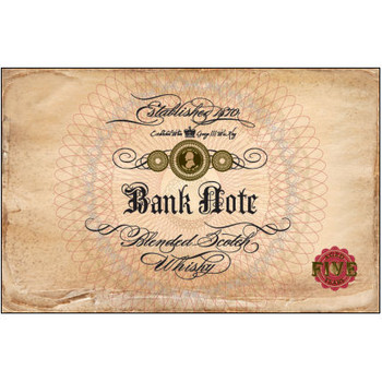 Bank Note 5 Year Old Blended Scotch Whisky 750ml Bank Note 5 Year Old Blended Scotch Whisky 750ml