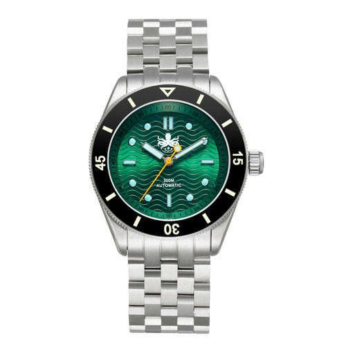 PHOIBOS WAVE MASTER PY009A 300M Automatic Dive Watch Green