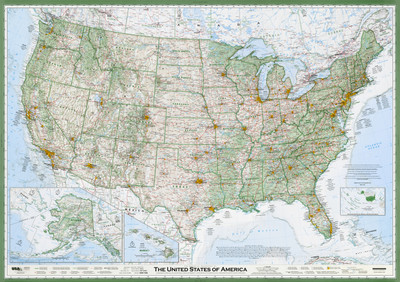 The Essential Geography of the United States of America Map The Essential Geography of the United States of America Map