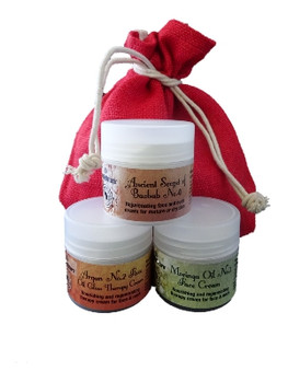 SheaBynature Natural face cream gift set of Argan No.2 Ancient Secret of Baobab 4 and Moringa No.1 Nourishing face care, day or night. 60ml each cream and full of natural oils and butters. SheaBynature Natural face cream gift set of Argan No.2 Ancient Secret of Baobab 4 and Moringa No.1 Nourishing face care, day or night. 60ml each cream and full of natural oils and butters.
