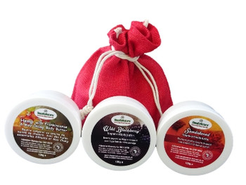 SheaByNature Natural Body care Gift set with 3 Shea body Butter each 250ml. Intensive dry skin moisturiser. Hemp, Black berry and Sandalwood SheaByNature Natural Body care Gift set with 3 Shea body Butter each 250ml. Intensive dry skin moisturiser. Hemp, Black berry and Sandalwood