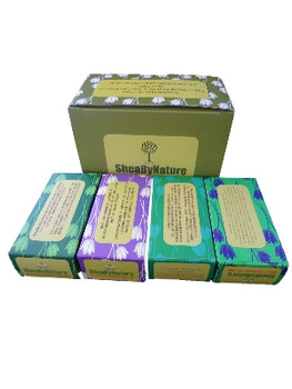 A Box set of natural Moisturising Shea Butter hand made soap. This set is ideal for this season. All soaps are individually boxed and ready to give. A Box set of natural Moisturising Shea Butter hand made soap. This set is ideal for this season. All soaps are individually boxed and ready to give.