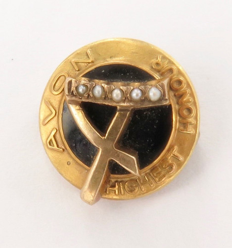Scare vintage Avon 9ct English hallmarked gold “Highest Honour" brooch