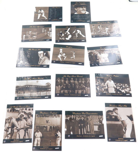 Full set 15 cards - Don Bradman ACB Platinum “Bradman. Evolution of a legend"