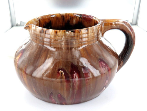 SUPERB VINTAGE JOHN CAMPBELL, TASMANIA “NS” INITIALLED LARGE SQUAT JUG.