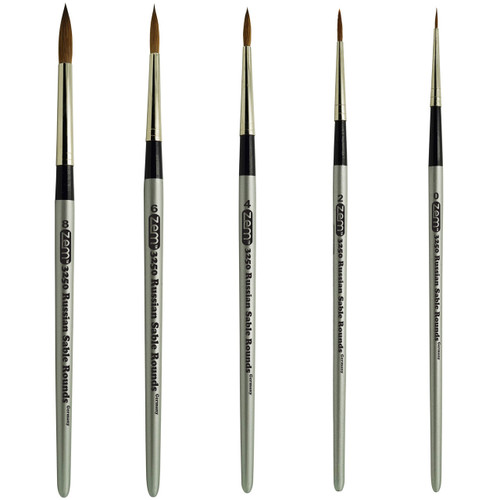 AS-60 Russian Pure Sable Rounds Brush Set 5 pcs AS-60 Russian Pure Sable Rounds Brush Set 5 pcs