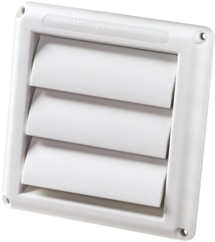 Dryer 4" White Vinyl Vent Cover