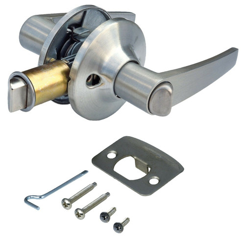 Interior Lever Privacy Brushed Nickel Lock