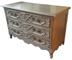 Carved Dresser in Dove Grey