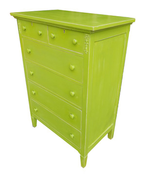 Antique Dresser in Vibrant Apple Green