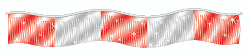 Red and Silver Metallic Streamers