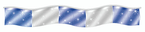 Blue and Silver Metallic Streamers