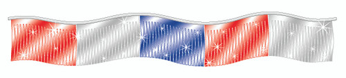 Red, Silver and Blue Metallic Streamers