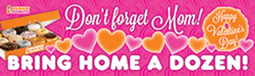 Custom Valentine's Day 3'x10' Banner