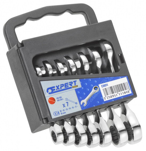 Britool Expert 7 Piece Stubby Metric Ratcheting Wrench Set in Plastic Rack 10 - 19mm Britool Expert 7 Piece Stubby Metric Ratcheting Wrench Set in Plastic Rack 10 - 19mm