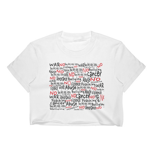ARTWORK- Women's Crop Top (white) ARTWORK- Women's Crop Top (white)