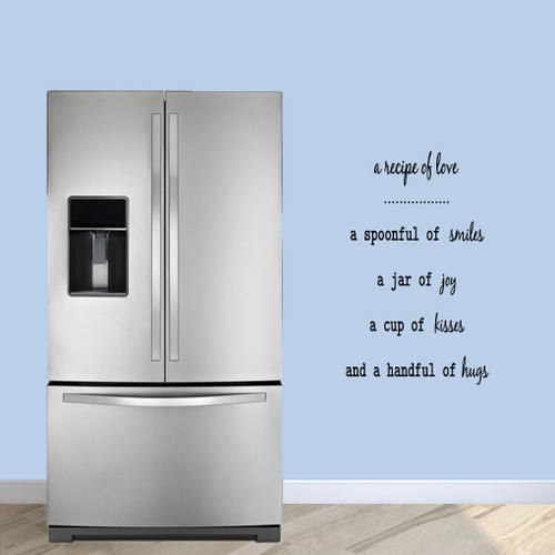A Recipe Of Love Wall Decals 22" wide x 36" tall Sample Image