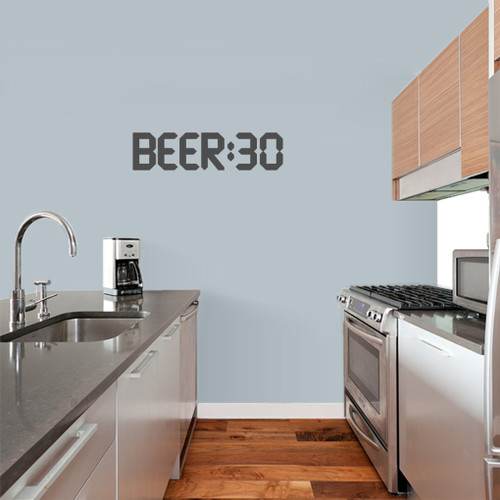 BEER:30 Wall Decal 24" wide x 6" tall Sample Image